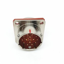 Y50X-1615ZJ10 Flange Socket 16 Shell Size Bayonet Coupling Solder Cup 15 Pin Nickel Plating Male Socket