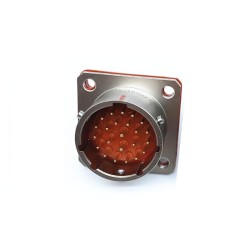 Y50X-1623ZJ10 Flange Socket 16 Shell Size Bayonet Coupling Solder Cup 23 Pin Nickel Plating Male Socket