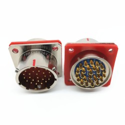Y50X-1626ZJ10 Flange Socket 16 Shell Size Bayonet Coupling Solder Cup 26 Pin Nickel Plating Male Socket