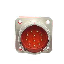 Y50X-1811ZJ10 Flange Socket 18 Shell Size Bayonet Coupling Solder Cup 11 Pin Nickel Plating Male Socket