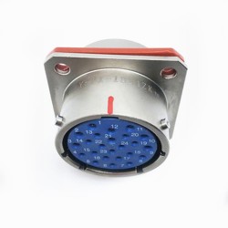 Y50X-1824ZK10 Flange Socket 18 Shell Size Bayonet Coupling Solder Cup 24 Pin Nickel Plating Female Socket