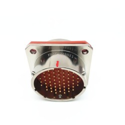 Y50X-2255ZJ10 Flange Socket 22 Shell Size Bayonet Coupling Solder Cup 55 Pin Nickel Plating Male Socket