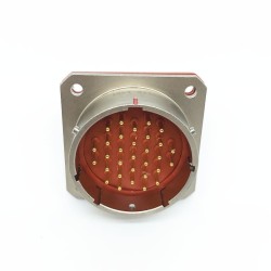Y50X-2431ZJ10 Flange Socket 24 Shell Size Bayonet Coupling Solder Cup 31 Pin Nickel Plating Male Socket