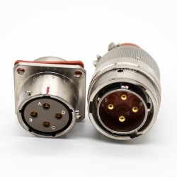 YGD Connector 16 Shell Size 4Pin Straight Solder cup Bayonet Coupling Plug&Socket Female Butt-jiont Male