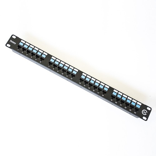 24 Ports Patch Panel Jack UTP CAT5E 19''1U With Back Bar 24 Ports Patch Panel Jack UTP CAT5E 19''1U With Back Bar