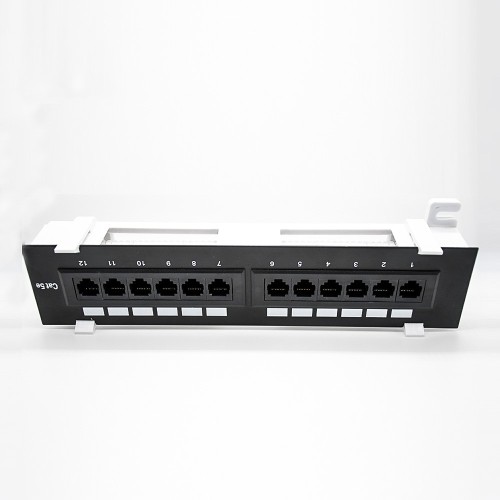 Cat5e Patch Panel 12 Ports Through Hole Panel Mount Cat5e Patch Panel 12 Ports Through Hole Panel Mount