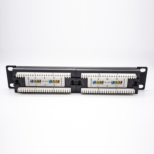 Cat5e Patch Panel 12 Ports Through Hole Panel Mount Cat5e Patch Panel 12 Ports Through Hole Panel Mount