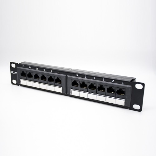 Cat5e Patch Panel 12 Ports Through Hole Panel Mount Cat5e Patch Panel 12 Ports Through Hole Panel Mount