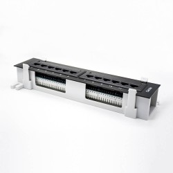 Cat6a Patch Panel 12 Ports 1u RJ45 Keystone Jack Unshield Wall Mounted Type