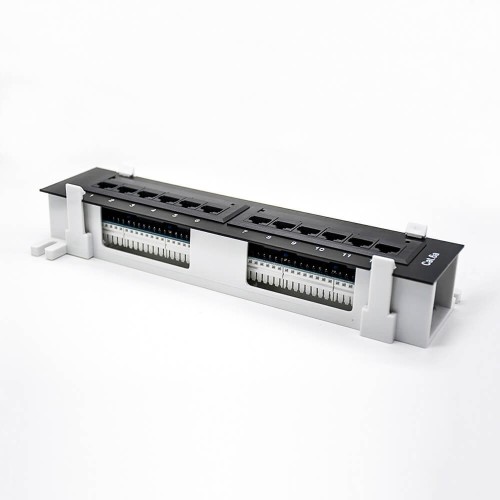 Cat6a Patch Panel 12 Ports 1u RJ45 Keystone Jack Unshield Wall Mounted Type Cat6a Patch Panel 12 Ports 1u RJ45 Keystone Jack Unshield Wall Mounted Type