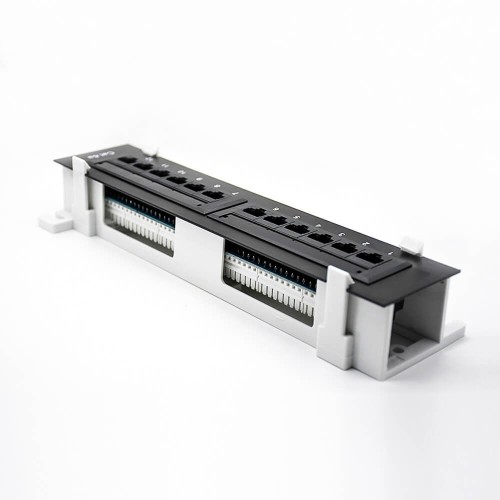 Cat6a Patch Panel 12 Ports 1u RJ45 Keystone Jack Unshield Wall Mounted Type Cat6a Patch Panel 12 Ports 1u RJ45 Keystone Jack Unshield Wall Mounted Type