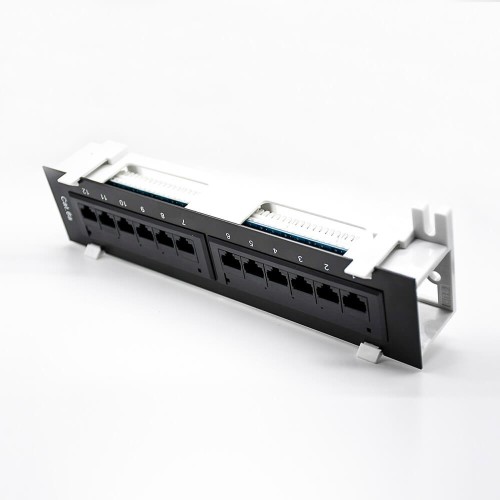 Cat6a Patch Panel 12 Ports 1u RJ45 Keystone Jack Unshield Wall Mounted Type Cat6a Patch Panel 12 Ports 1u RJ45 Keystone Jack Unshield Wall Mounted Type