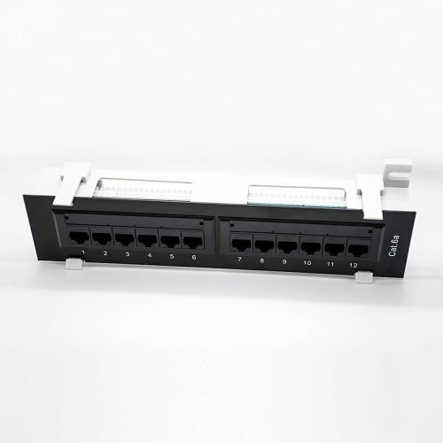 Cat6a Patch Panel 12 Ports 1u RJ45 Keystone Jack Unshield Wall Mounted Type Cat6a Patch Panel 12 Ports 1u RJ45 Keystone Jack Unshield Wall Mounted Type