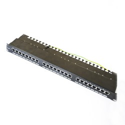 Patch Panel 24 Ports For Cat5e Cable 1U Panel Mount