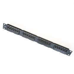 Patch Panel Cat5e 24 Ports UTP 19''1U 110 Type IDC Unshield