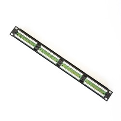 Patch Panel Cat5e 24 Ports UTP 19''1U 110 Type IDC Unshield