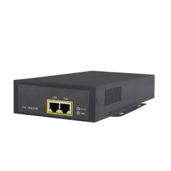 60W Industrial PoE Injector single port midspan Injector Industrial BT PoE Injector 55Vdc Gigabit data rates 55Vdc 1360mA
