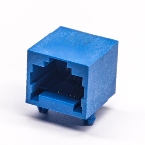 6P4C RJ11 Blue Plastic Unshielded Socket Right Angled Through Hole 6P4C RJ11 Blue Plastic Unshielded Socket Right Angled Through Hole