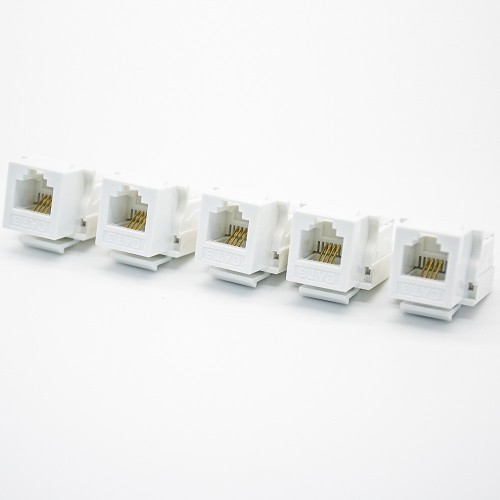 RJ11 4 Pin Connector Unshielded PCB Mount Single Port CAT3 Gold-plated Contacts RJ11 4 Pin Connector Unshielded PCB Mount Single Port CAT3 Gold-plated Contacts