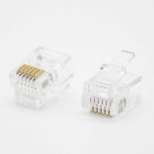 RJ11 6 Pin Through Hole Unshielded CAT3 Panel Mount RJ11 Plug RJ11 6 Pin Through Hole Unshielded CAT3 Panel Mount RJ11 Plug