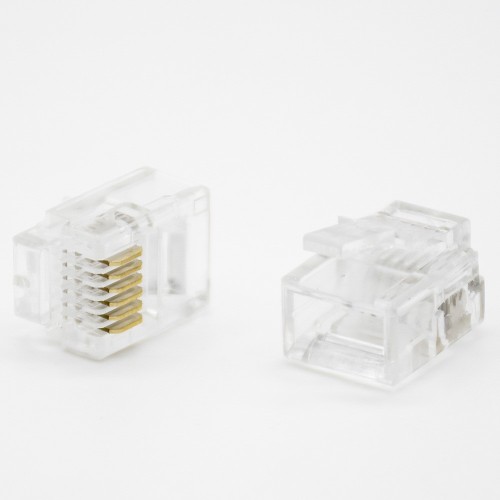 RJ11 6 Pin Through Hole Unshielded CAT3 Panel Mount RJ11 Plug RJ11 6 Pin Through Hole Unshielded CAT3 Panel Mount RJ11 Plug