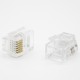 RJ11 6 Pin Through Hole Unshielded CAT3 Panel Mount RJ11 Plug RJ11 6 Pin Through Hole Unshielded CAT3 Panel Mount RJ11 Plug