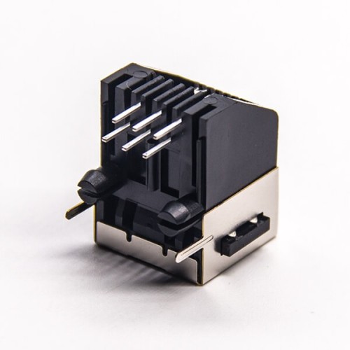 RJ11 6p6c Female Right Angled Shielded Jack Through Hole PCB Mount RJ11 6p6c Female Right Angled Shielded Jack Through Hole PCB Mount