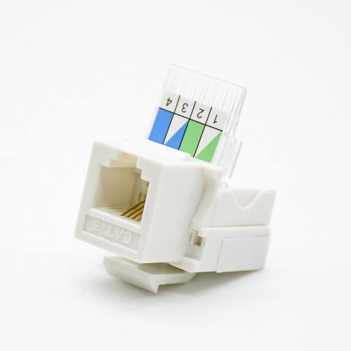 RJ11 CAT3 Keystone Jack Utp 90 Degree 4 Pin RJ45 Modular Jack Toolless RJ11 CAT3 Keystone Jack Utp 90 Degree 4 Pin RJ45 Modular Jack Toolless