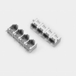 RJ11 Connector 6P2C 1*4 Female Telephone Socket without Led