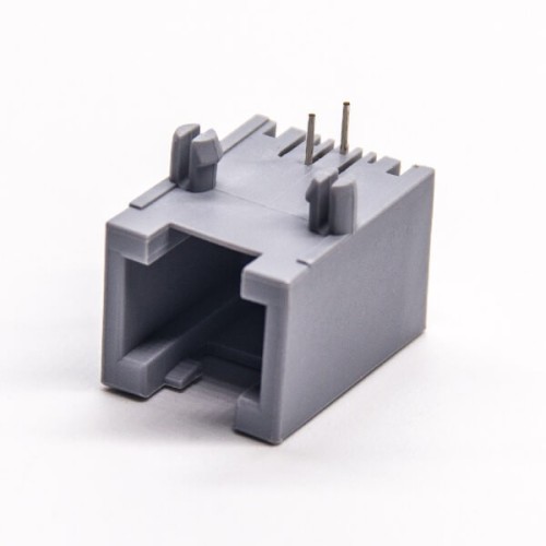 RJ11 Connector Right Angled 6P2C Unshielded Jack Gray Plastic Through Hole PCB Mount RJ11 Connector Right Angled 6P2C Unshielded Jack Gray Plastic Through Hole PCB Mount