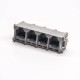 RJ11 Connector Socket 1x4 180 Degree 6P2C DIP for PCB Mount RJ11 Connector Socket 1x4 180 Degree 6P2C DIP for PCB Mount