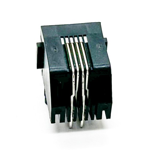 RJ11 Female 1 Port 4P4C Unshielded Jack Through Hole for PCB Mount RJ11 Female 1 Port 4P4C Unshielded Jack Through Hole for PCB Mount