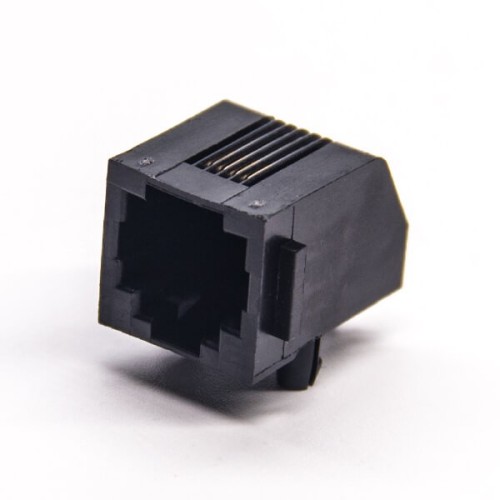 RJ11 Female 1 Port 4P4C Unshielded Jack Through Hole for PCB Mount RJ11 Female 1 Port 4P4C Unshielded Jack Through Hole for PCB Mount