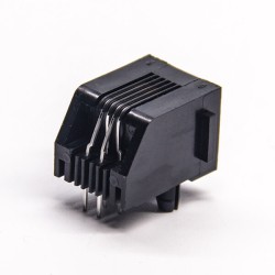 RJ11 Female 1 Port 4P4C Unshielded Jack Through Hole for PCB Mount 30pcs