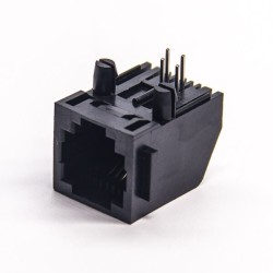 RJ11 Female 1 Port 4P4C Unshielded Jack Through Hole for PCB Mount 30pcs