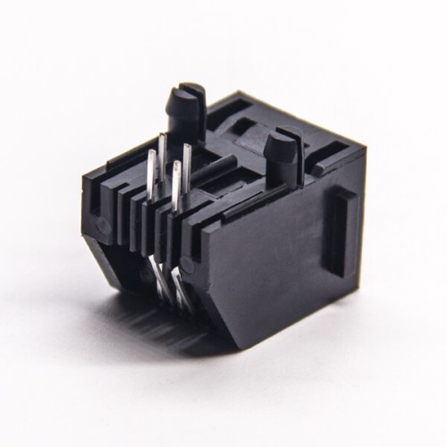 RJ11 Female 1 Port 4P4C Unshielded Jack Through Hole for PCB Mount RJ11 Female 1 Port 4P4C Unshielded Jack Through Hole for PCB Mount