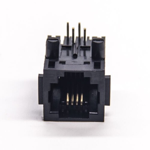 RJ11 Female 1 Port 4P4C Unshielded Jack Through Hole for PCB Mount RJ11 Female 1 Port 4P4C Unshielded Jack Through Hole for PCB Mount