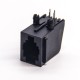 RJ11 Socket 2P2C Unshielded Connector Through Hole Black Shell RJ11 Socket 2P2C Unshielded Connector Through Hole Black Shell