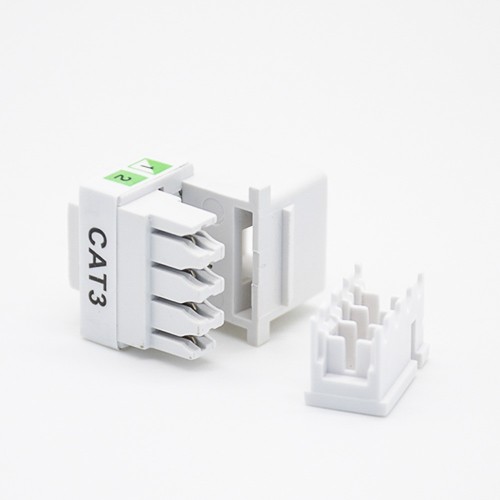 RJ11 Socket Module 4P4C Single Port White PCB Mount Unshielded CAT3 RJ11 Socket Module 4P4C Single Port White PCB Mount Unshielded CAT3