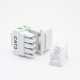 RJ11 Socket Module 4P4C Single Port White PCB Mount Unshielded CAT3 RJ11 Socket Module 4P4C Single Port White PCB Mount Unshielded CAT3