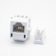 RJ11 Socket Module 4P4C Single Port White PCB Mount Unshielded CAT3 RJ11 Socket Module 4P4C Single Port White PCB Mount Unshielded CAT3