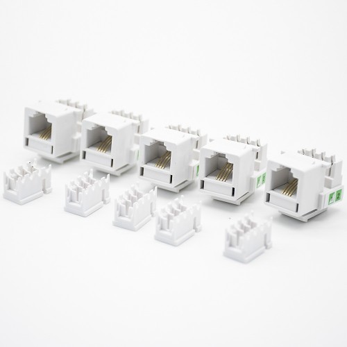 RJ11 Socket Module 4P4C Single Port White PCB Mount Unshielded CAT3 RJ11 Socket Module 4P4C Single Port White PCB Mount Unshielded CAT3