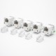 RJ11 Socket Module 4P4C Single Port White PCB Mount Unshielded CAT3 RJ11 Socket Module 4P4C Single Port White PCB Mount Unshielded CAT3