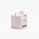 5pcs Female RJ12 Connectors 1 Port 6P White Right Angle Gold Plated Without LED 5pcs Female RJ12 Connectors 1 Port 6P White Right Angle Gold Plated Without LED