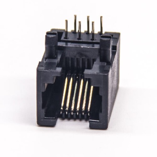 6P6C Modular Connector RJ12 Connector 90 Degree Through Hole Unshielded 6P6C Modular Connector RJ12 Connector 90 Degree Through Hole Unshielded
