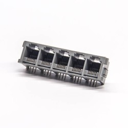 RJ12 6p6c Connector 90 Degree Socket DIP PCB Mount Plastic