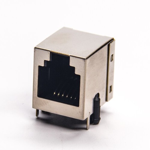 RJ12 6p6c Shielded Jack Connector Right Angled Through Hole PCB Mount RJ12 6p6c Shielded Jack Connector Right Angled Through Hole PCB Mount
