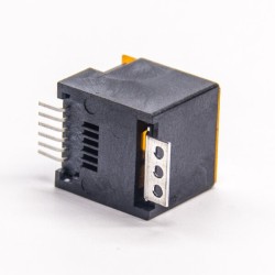 RJ12 6p6c Socket 180 Degree Unshielded SMT for PCB Mount without LED