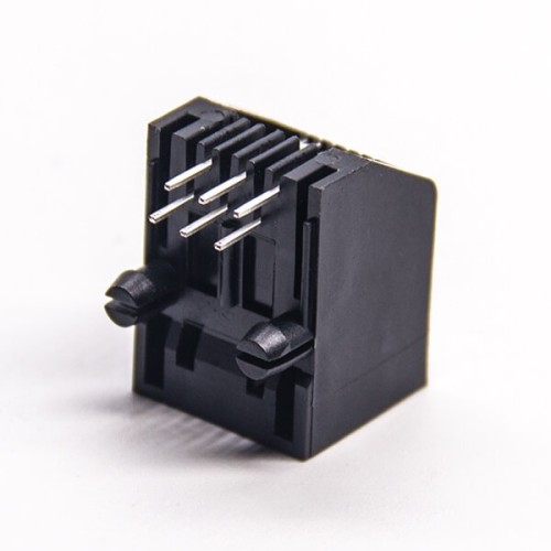 RJ12 Female Connector Without LED Ethernet Network 6p6c Right Angled DIP RJ12 Female Connector Without LED Ethernet Network 6p6c Right Angled DIP