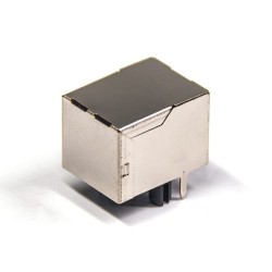 RJ12 Jack 90 Degree Single Port Modular Connector Through Hole for PCB Mount